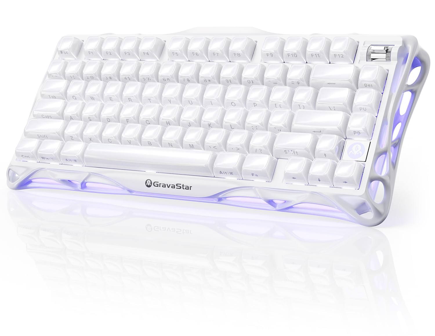 Amazon | GravaStar Mercury K1 かわいいホワイト ゲーミング